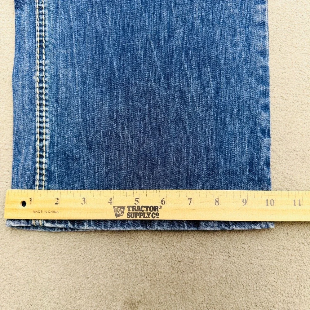 Rock & Roll Double Barrel Cotton Blend Mens Sz 42x32 Blue Jeans Western Bootcut